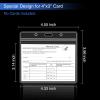 image12 Pack Clear Card Protector 43quot Horizontal Card Sleeve Sooez PVC Card Holder w 3 Lanyard Slots 1 Resealable Zip Durable Waterproof ID Card Pouch Name Tag Badge Holder