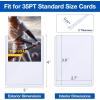 image200 Topload Card Holder and 200 Clear Sleeves Sooez 35 PT Topload Card Protectors 3quot x 4quot Hard Plastic Card Sleeves Baseball Card Protector Rigid Toploading Card Case for Collectible Trading Cards18 Topload