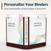 image4 Pack Extra Durable 3 Ring Binders 1 Inch Sooez 1 Three Round Ring Binders Clear Customizable View Cover for Letter Size 85 x 11 Papers Teacher Must Have School Office ampamp Home SuppliesRetro