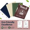 image4 Pack Extra Durable 3 Ring Binders 1 Inch Sooez 1 Three Round Ring Binders Clear Customizable View Cover for Letter Size 85 x 11 Papers Teacher Must Have School Office ampamp Home SuppliesRetro