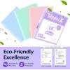 image4 Pack Extra Durable 3 Ring Binders 1 Inch Sooez 1 Three Round Ring Binders Clear Customizable View Cover for Letter Size 85 x 11 Papers Teacher Must Have School Office ampamp Home SuppliesPastel