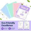 image4 Pack Extra Durable 3 Ring Binders 1 Inch Sooez 1 Three Round Ring Binders Clear Customizable View Cover for Letter Size 85 x 11 Papers Teacher Must Have School Office ampamp Home SuppliesPastel