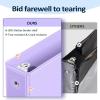 image4 Pack Extra Durable 3 Ring Binders 1 Inch Sooez 1 Three Round Ring Binders Clear Customizable View Cover for Letter Size 85 x 11 Papers Teacher Must Have School Office ampamp Home SuppliesPastel