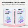 image4 Pack Extra Durable 3 Ring Binders 1 Inch Sooez 1 Three Round Ring Binders Clear Customizable View Cover for Letter Size 85 x 11 Papers Teacher Must Have School Office ampamp Home SuppliesPastel