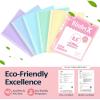 image6 Pack 3 Ring Extra Durable Binders 1 inch Sooez 1 Three Round Ring Binders with Pockets Cute Customizable Clear View Cover for 85 x 11 Letter Size Papers Pastel School Office Supplies for GirlPastel
