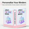 image6 Pack 3 Ring Extra Durable Binders 1 inch Sooez 1 Three Round Ring Binders with Pockets Cute Customizable Clear View Cover for 85 x 11 Letter Size Papers Pastel School Office Supplies for GirlPastel