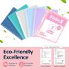 image6 Pack 3 Ring Extra Durable Binders 1 inch Sooez 1 Three Round Ring Binders with Pockets Cute Customizable Clear View Cover for 85 x 11 Letter Size Papers Pastel School Office Supplies for GirlChic