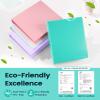 imageBinderX 4 Pack Extra Durable 3 Ring Binder Round Rings 1 Inch Binder Fits 175 Sheets of 85x11 Paper Customizable View Cover with Inside Pockets Cute 1quot Binders 1 Inch Binders 3 RingWhite