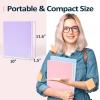 imageBinderX 4 Pack Extra Durable 3 Ring Binder Round Rings 1 Inch Binder Fits 175 Sheets of 85x11 Paper Customizable View Cover with Inside Pockets Cute 1quot Binders 1 Inch Binders 3 RingPurple