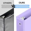 imageBinderX 4 Pack Extra Durable 3 Ring Binder Round Rings 1 Inch Binder Fits 175 Sheets of 85x11 Paper Customizable View Cover with Inside Pockets Cute 1quot Binders 1 Inch Binders 3 RingWhite