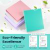 imageBinderX 4 Pack Extra Durable 3 Ring Binder Round Rings 1 Inch Binder Fits 175 Sheets of 85x11 Paper Customizable View Cover with Inside Pockets Cute 1quot Binders 1 Inch Binders 3 RingPink
