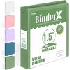 imageBinderX Extra Durable 3 Ring Binder Round Rings 1 Inch Binder Fits 175 Sheets of 85x11 Paper Customizable View Cover with Inside Pockets Cute 1quot Binders 1 Inch Binders 3 Ring PinkOlive Green