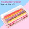 imageSooez 1 Pack Clear Pencil Box Large Plastic Pencil Case Crayon Box Colored Hard Pencil Case Organizer Maker Organizer with Lid Small Art Craft Storage Containers Pen Box for for Boys School BlueTurquoise