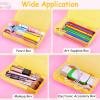 imageSooez 1 Pack Clear Pencil Box Large Plastic Pencil Case Crayon Box Colored Hard Pencil Case Organizer Maker Organizer with Lid Small Art Craft Storage Containers Pen Box for for Boys School BlueYellow