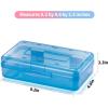 imageSooez 1 Pack Clear Pencil Box Large Plastic Pencil Case Crayon Box Colored Hard Pencil Case Organizer Maker Organizer with Lid Small Art Craft Storage Containers Pen Box for for Boys School BluePink