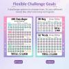imageSooez 100 Envelopes Money Saving Challenge Savings Challenges Book with Envelopes ampamp Challenge Tracker Motivational Process to Save 5050 Money Saving Binder 100 Pocket PreNumbered PurplePurple