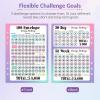 imageSooez 100 Envelopes Money Saving Challenge Savings Challenges Book with Envelopes ampamp Challenge Tracker Motivational Process to Save 5050 Money Saving Binder 100 Pocket PreNumbered PurpleGreen