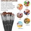 imageSooez 12Pcs Professional Art Paint Brushes Set 12 DifferentSize Brush for Acrylic Oil Watercolor 7 Shapes for Body Nail Face Painting Arts Crafts Supplies for Beginners Artists Adult Kids