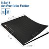 imageSooez 18Pocket Binder with Plastic Sleeves 85x11 Heavy Duty Art Portfolio Folder with Clear Sheet Protectors Display 36 Pages Presentation Book for Artwork Document OrganizerBlue