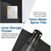 imageSooez 18Pocket Binder with Plastic Sleeves 85x11 Heavy Duty Art Portfolio Folder with Clear Sheet Protectors Display 36 Pages Presentation Book for Artwork Document OrganizerBlue