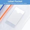 imageSooez 24 Pack Mesh Zipper Pouch Bags with Label Pocket A6 9147 in Small Pencil Case Pouch for Organizing Clear Plastic Pencil Pouches Bulk for School Supplies Storage Money Envelopes for CashA5