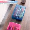 imageSooez 3 Pack Pencil Case Large Hard Pencil Box Bulk Clear Crayon Box Marker Pen Organizer Plastic Storage Container with Snap Lid Stackable Art Craft Organizer Back to School SuppliesNavy blue Yellow Dark gray