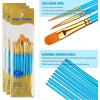 imageSooez 30Pcs Art Paint Brushes Set Round Pointed Tip Nylon Hair Art Brushes for Acrylic Oil Watercolor 10 Different Sizes for Body Nail Face Painting Adult Kids Drawing Arts Crafts Supplies