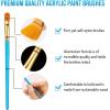 imageSooez 30Pcs Art Paint Brushes Set Round Pointed Tip Nylon Hair Art Brushes for Acrylic Oil Watercolor 10 Different Sizes for Body Nail Face Painting Adult Kids Drawing Arts Crafts Supplies