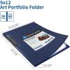 imageSooez 30Pocket Binder with Plastic Sleeves 9x12 Heavy Duty Art Portfolio Folder with Clear Sheet Protectors Display 60 Pages Presentation Book for Artwork Document Organizer Binder  4 PackNavy Blue