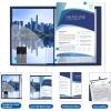 imageSooez 30Pocket Binder with Plastic Sleeves 9x12 Heavy Duty Art Portfolio Folder with Clear Sheet Protectors Display 60 Pages Presentation Book for Artwork Document Organizer Binder  4 PackNavy Blue