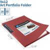 imageSooez 30Pocket Binder with Plastic Sleeves 9x12 Heavy Duty Art Portfolio Folder with Clear Sheet Protectors Display 60 Pages Presentation Book for Artwork Document Organizer Binder  4 PackRuby