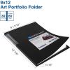 imageSooez 30Pocket Binder with Plastic Sleeves 9x12 Heavy Duty Art Portfolio Folder with Clear Sheet Protectors Display 60 Pages Presentation Book for Artwork Document Organizer Binder  4 PackAssorted Colors