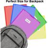 imageSooez 5PCS Plastic Folders with Pockets Customizable Cover Colored 2 Pocket 5 Label Stickers Heavy Duty for School Office and Home