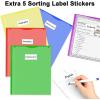 imageSooez 5PCS Plastic Folders with Pockets Customizable Cover Colored 2 Pocket 5 Label Stickers Heavy Duty for School Office and Home