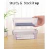 imageSooez 6 Pack Extra Large Pencil Box Plastic Hard Pencil Case Crayon Box Bulk Clear Marker Organizer Plastic Containers with Lid Stackable Storage Boxes for Art Craft Back to School Supplies MultiMulti