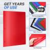 imageSooez 6 Pack Folders with Pockets 3 Hole Punched Plastic Pockets Folders for 3 Ring Binder with Labels Heavy Duty 2Pocket Binder Folder for Document Colored File Folders Letter SizeDeep