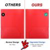 imageSooez 6 Pack Folders with Pockets 3 Hole Punched Plastic Pockets Folders for 3 Ring Binder with Labels Heavy Duty Binder Folder 2Pocket Folder for Document Colored File Folders Letter SizeDeep