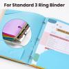 imageSooez 6 Pack Folders with Pockets 3 Hole Punched Plastic Pockets Folders for 3 Ring Binder with Labels Heavy Duty Binder Folder 2Pocket Folder for Document Colored File Folders Letter SizeDark Green