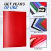 imageSooez 6 Pack Folders with Pockets Heavy Duty Plastic File Folders 2 Pockets Folder Preppy Back to School Supplies Classic ColorsClassic Colors