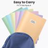 imageSooez 6 Pack Folders with Pockets Heavy Duty Plastic File Folders 2 Pockets Folder Preppy Back to School Supplies Classic ColorsPastel Colors