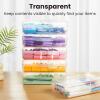 imageSooez 6 Pack Pencil Box Hard Pencil Boxes for School Supplies Bulk Large Plastic Pencil Case with Lid Clear Pencil Container Stackable School Crayon Boxes Bulk for KidsYellow
