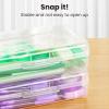 imageSooez 6 Pack Pencil Box Hard Pencil Boxes for School Supplies Bulk Large Plastic Pencil Case with Lid Clear Pencil Container Stackable School Crayon Boxes Bulk for KidsPurple