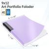imageSooez Art Portfolio 9quotx12quot 40 Pockets Large Display Folder with 80 Pages Heavy Duty Presentation Book with Clear Sheet Protectors for Artwork Document Organizer BinderBlack