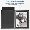 imageSooez Art Portfolio 9x12 24 Pockets with 24 Black Paper Binder with Plastic Sleeves Display 48 Pages Presentation Book for Artwork Folders Binder for Office SchoolGreen
