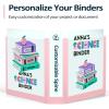 imageSooez BinderX Extra Durable 3 Inch 3 Ring Binder DRing Large Binder Holds 670 Sheets of 85x11 Paper Customizable View Cover with Inside Pockets Heavy Duty 3 Ring Binder for School Olive GreenWhite