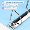 imageSooez BinderX Extra Durable 3 Inch 3 Ring Binder DRing Large Binder Holds 670 Sheets of 85x11 Paper Customizable View Cover with Inside Pockets Heavy Duty 3 Ring Binder for School Olive GreenLight Green
