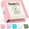 imageSooez BinderX Extra Durable 3 Inch 3 Ring Binder DRing Large Binder Holds 670 Sheets of 85x11 Paper Customizable View Cover with Inside Pockets Heavy Duty 3 Ring Binder for School Olive GreenPink