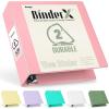 imageSooez BinderX Extra Durable 3 Inch 3 Ring Binder DRing Large Binder Holds 670 Sheets of 85x11 Paper Customizable View Cover with Inside Pockets Heavy Duty 3 Ring Binder for School Olive GreenPink