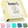 imageSooez BinderX Extra Durable 3 Inch 3 Ring Binder DRing Large Binder Holds 670 Sheets of 85x11 Paper Customizable View Cover with Inside Pockets Heavy Duty 3 Ring Binder for School Olive GreenLight Yellow