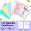 imageSooez BinderX Extra Durable 3 Inch 3 Ring Binder DRing Large Binder Holds 670 Sheets of 85x11 Paper Customizable View Cover with Inside Pockets Heavy Duty 3 Ring Binder for School Olive GreenLight Yellow